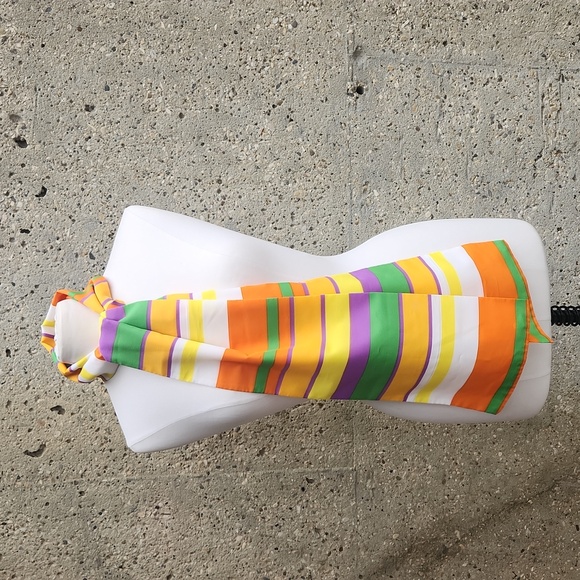 1970s vibrant striped scarf - Picture 6 of 9